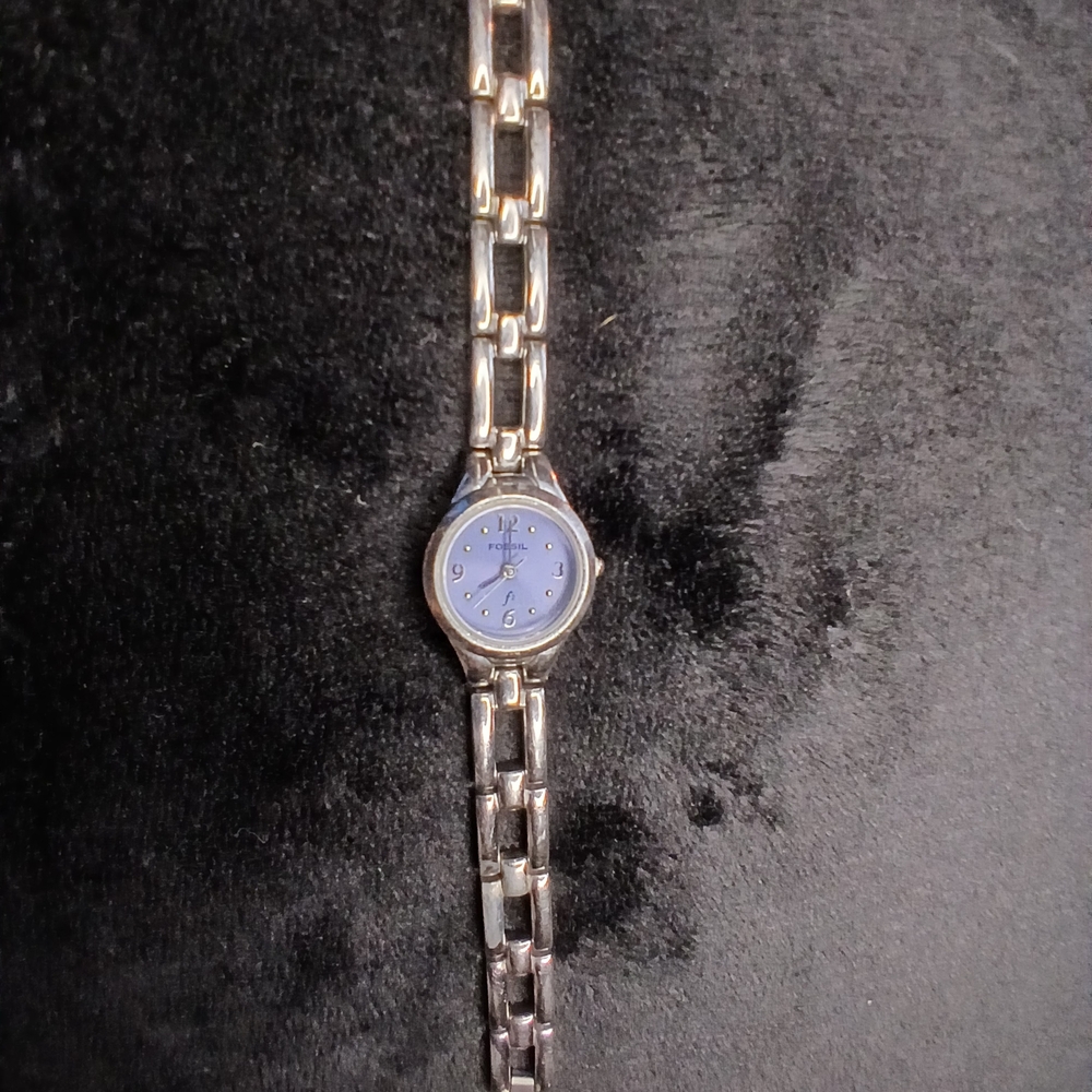 Bundle Of Fossil 2 Silver Watches with Blue Dial Es9090 Es9021 - Picture 3 of 14